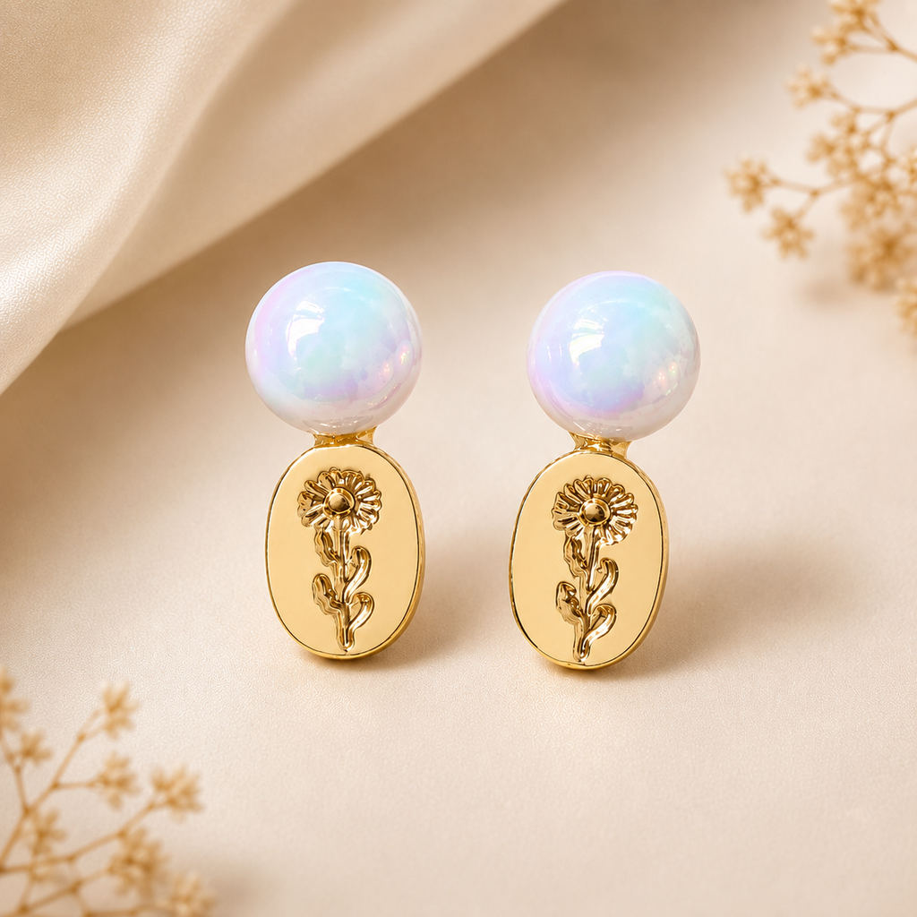 Opaline Bloom Studs