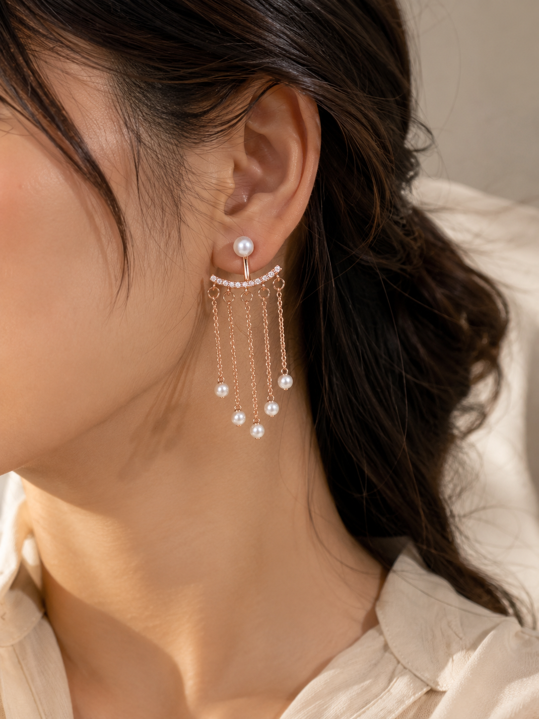 Pearl Cascade Earrings