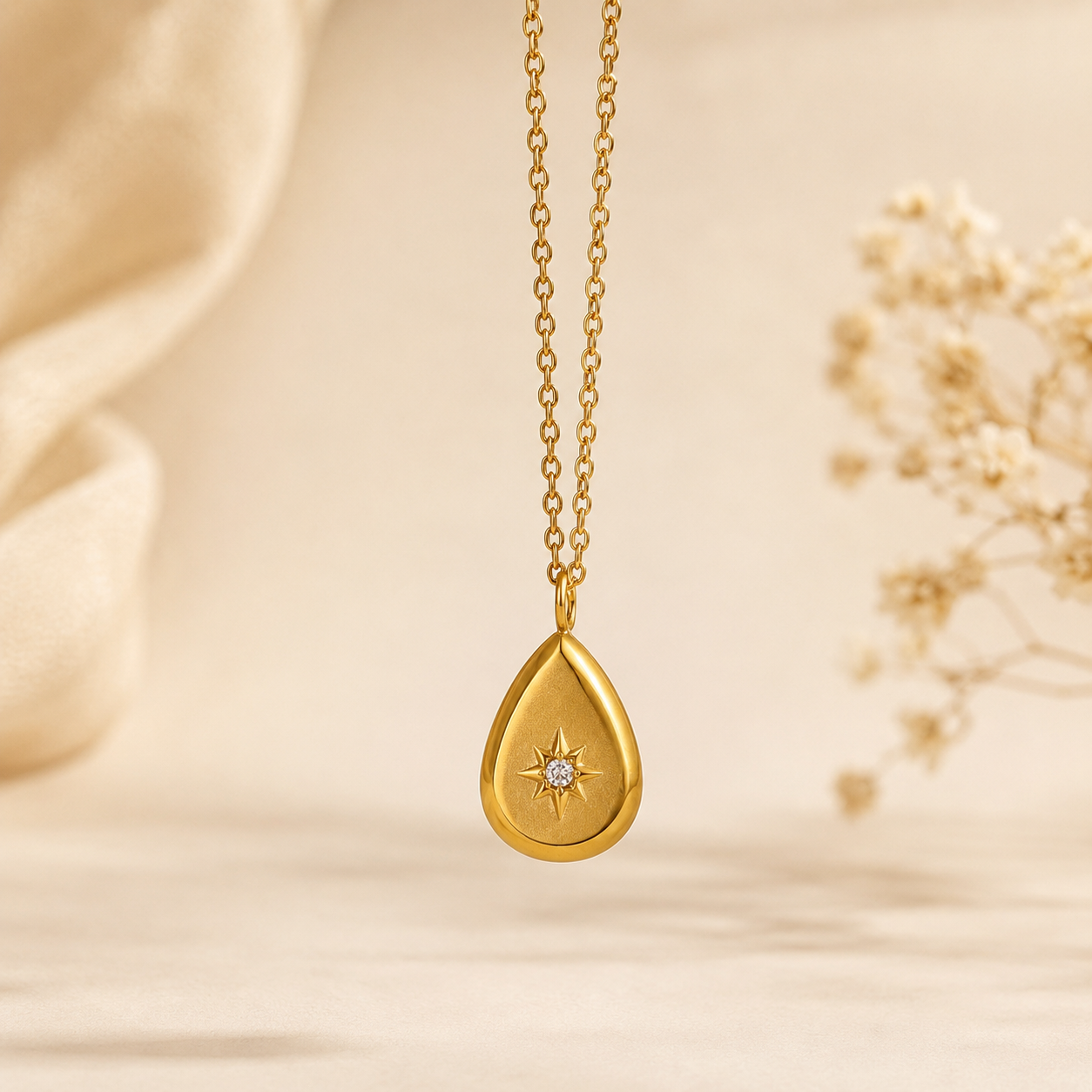 Celeste Teardrop Pendant Necklace