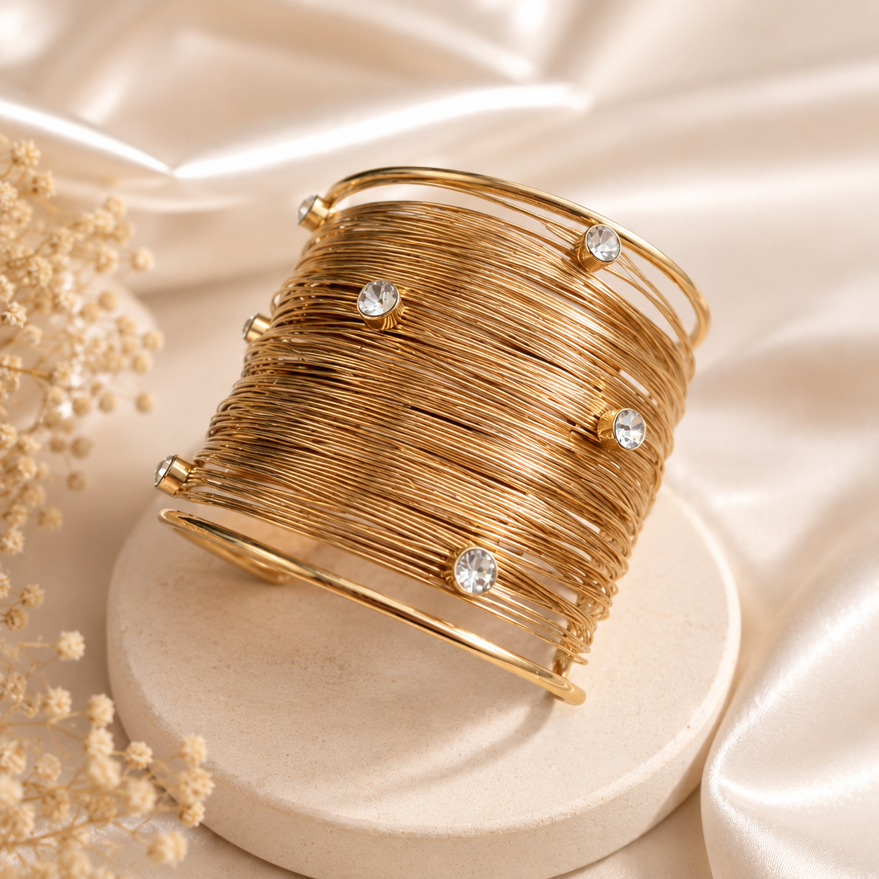 Lumière Crystal Cuff Bracelet