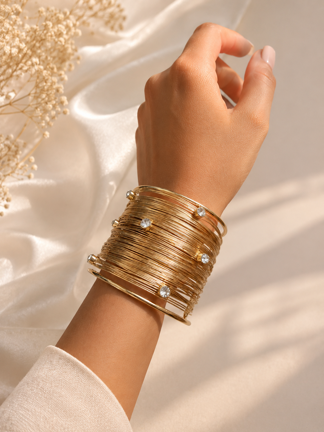 Lumière Crystal Cuff Bracelet
