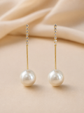Pearl Drop Chain Earrings